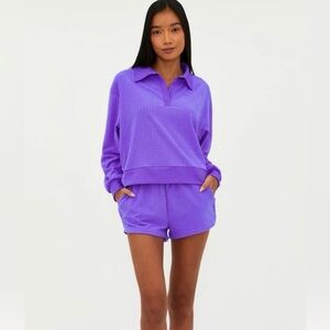 Beach Riot Purple Terry Lounge Shorts
